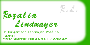 rozalia lindmayer business card