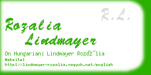 rozalia lindmayer business card